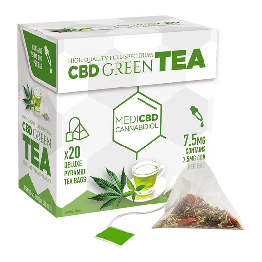 Ceai Verde MediCBD 7.5mg CBD (20 plicuri) - CBD Plus