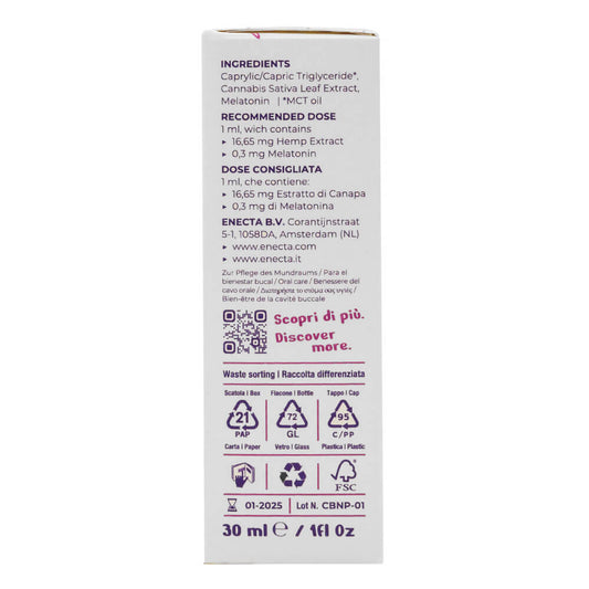 Formula Enecta CBNight Plus 250mg CBN + 250mg CBD + 9mg Melatonină (30ml) - CBD Plus