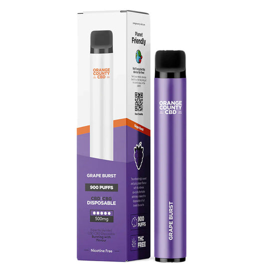 Vaporizator CBD + CBG, Orange County CBD, Grape Burst, 500mg - CBD Plus