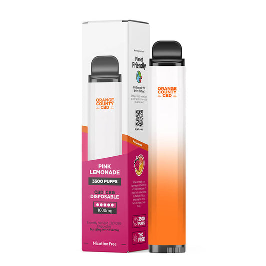 Vaporizator CBD + CBG, Orange County CBD, Pink Lemonade, 1000mg - CBD Plus