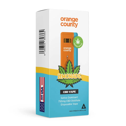 Vaporizator CBD, Orange County CBD, Lemonade, 750mg - CBD Plus